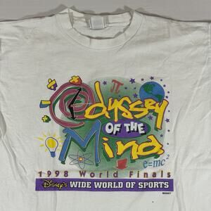 Vintage 1998 Odyssey Of the Mind T-Shirt No Size Measures Med/Large Disney